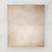 ヴィンテージレッドローズ金ゴールドクラウンエレガントエスコート折り畳み プレイスカード (内部開封)