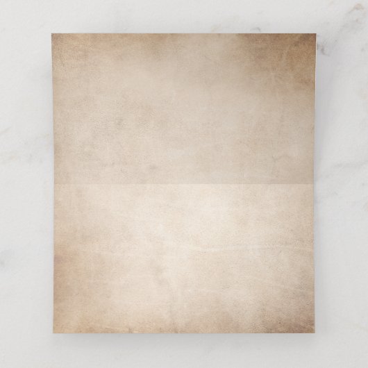 ヴィンテージレッドローズ金ゴールドクラウンエレガントエスコート折り畳み プレイスカード (内部開封)