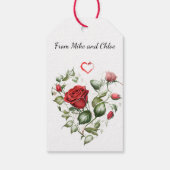 ヴィンテージレッドローズ ギフトタグ (裏面)