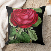 ヴィンテージレッドローズ クッション (ブランケット)