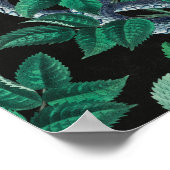 ヴィンテージレッドローズ&スネーク ポスター (角)