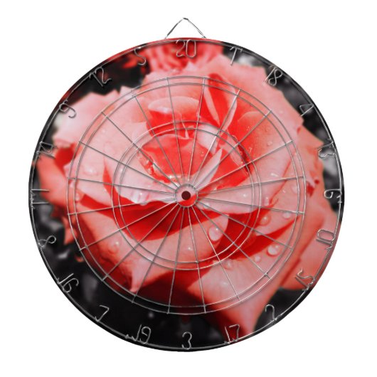 ヴィンテージレッドローズ ダーツボード (正面)