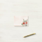 ヴィンテージレッドローズPost-it®ノート4 x 3 ポストイット (デスク上)