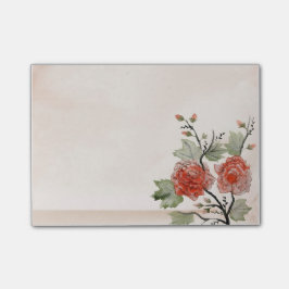 ヴィンテージレッドローズPost-it®ノート4 x 3 ポストイット