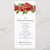 ヴィンテージレッドローゼス結婚式 プログラム (裏面)