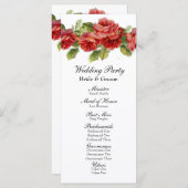 ヴィンテージレッドローゼス結婚式 プログラム (正面/裏面)