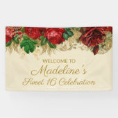 ヴィンテージレッドローゼズスウィート16 横断幕 (横)