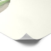 ヴィンテージレッドローゼズボタニカルプリント ポスター (角)