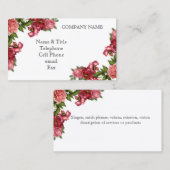 ヴィンテージレッドローゼズ名刺 名刺 (正面/裏面)