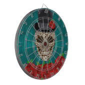 ヴィンテージレッドローゼマースシュガースカル ダーツボード (正面左)