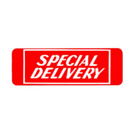 ヴィンテージレッド特別配達郵便ステッカーラベル ラベル