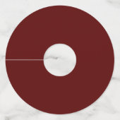 ヴィンテージレッド結婚ゴシックバラダマスクパターン ワイングラスタグ (裏面)