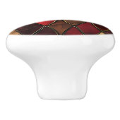 ヴィンテージレッド金ゴールドセラミックノブ セラミックノブ (側面)