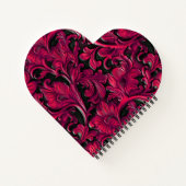 ヴィンテージレッド黒工具革 ノートブック (裏面)