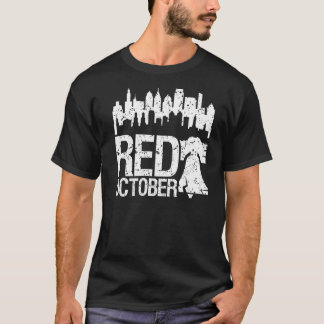 ヴィンテージレッド10月フィリーフィラデルフィアスカイラインバ Tシャツ