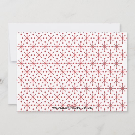 ヴィンテージレッド1950のChevyメリークリスマス シーズンカード (裏面)