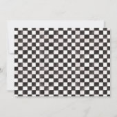 ヴィンテージレッド2ファーストレースカー2ndバースデーフォト 招待状 (裏面)