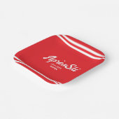 ヴィンテージレッド アフタースキー カスタムスキー リゾートパーティー ペーパープレート (傾斜あり)