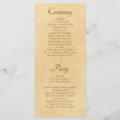 ヴィンテージレッド&イエローローズズフローラ結婚式 プログラム (裏面)