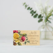 ヴィンテージレッド&イエローローズフローラ披露宴 エンクロージャーカード (スタンド正面)