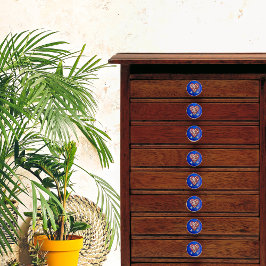 ヴィンテージレッド&シルバーMilagroハートと蝶 セラミックノブ