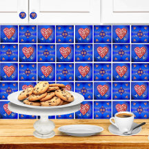 ヴィンテージレッド&シルバーMilagroハートと蝶