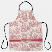 ヴィンテージレッド・トワール・ド・ジュエリー エプロン (正面)