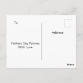 ヴィンテージレッド・ブラック・ファーザーズ・デイ ポストカード (裏面)