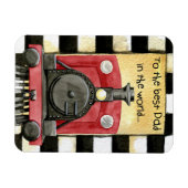 ヴィンテージレッド・ブラック・ファーザーズ・デイ マグネット (横)