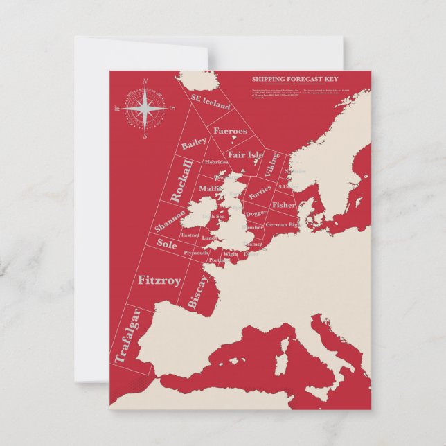 ヴィンテージレッド・ブリティッシュ・シッピング・ポスター (正面)