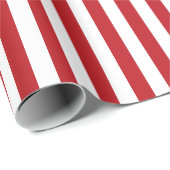 ヴィンテージレッド&ホワイトストライプ紙 ラッピングペーパー (ロールコーナー)
