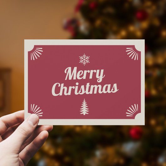 ヴィンテージレッド・メリー・クリスマス シーズンカード