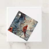 ヴィンテージレッド（鳥）ショウジョウコウカンチョウウォーターカラーフォレスト フェイバータグ (インサイチュ)