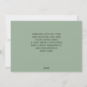 ヴィンテージレッド（鳥）ショウジョウコウカンチョウバードメリークリスマス シーズンカード (裏面)