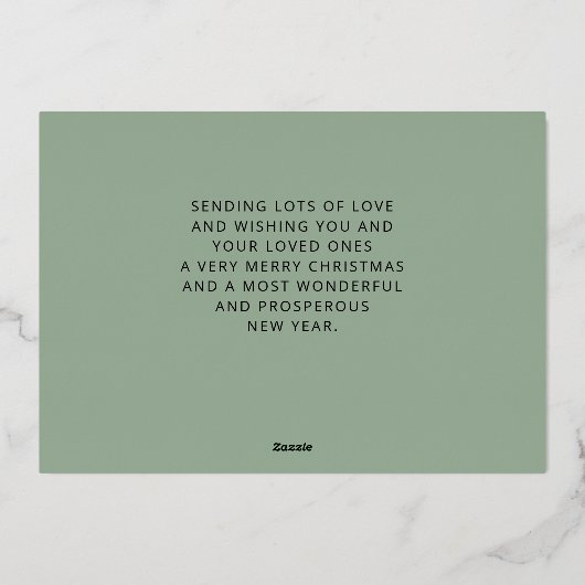 ヴィンテージレッド（鳥）ショウジョウコウカンチョウメリークリスマスゴールドフォイル 箔シーズンカード (裏面)