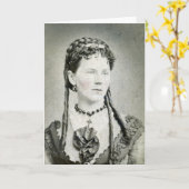 ヴィンテージレディすべての行事 カード (黄色い花)