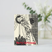 ヴィンテージレディとクリスマスリースはがき シーズンポストカード (スタンド正面)