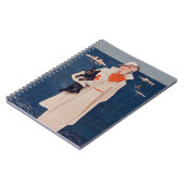 ヴィンテージレディインホワイトスコティテリアドッグ海 ノートブック (左側)