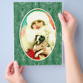 ヴィンテージレディウィズボストンテリア チラシ (手)