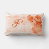 ヴィンテージレディエレガントビクトリアンモノグラム ランバークッション (正面)