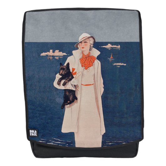 ヴィンテージレディエレガントーバイ海保持スコッティドッグ バックパック (正面)