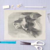 ヴィンテージレディオリヴィアブラックアンドホワイトティッシュペーパー 薄葉紙 (クラフト)