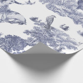 ヴィンテージレディオンウワンドと《鳥》ハヤブサのウッドランド ラッピングペーパー (角)