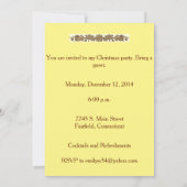 ヴィンテージレディクリスマスツリー招待状 招待状 (裏面)