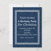 ヴィンテージレディスコティテリアドッグ海誕生日 招待状 (正面)