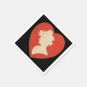 ヴィンテージレディバレンタイン紙ナプキン スタンダードカクテルナプキン (角)