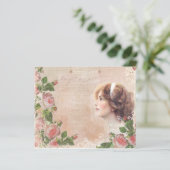 ヴィンテージレディビクトリアンデカップスクラップブック紙 (スタンド正面)