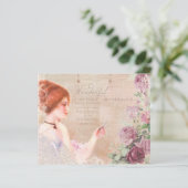 ヴィンテージレディビクトリアンデカップスクラップブック紙 (スタンド正面)