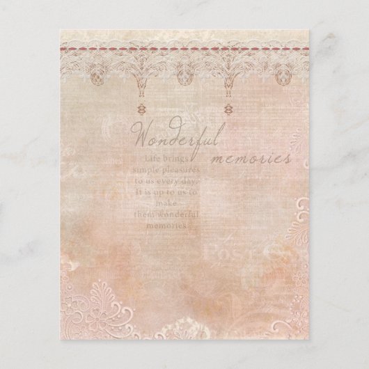 ヴィンテージレディビクトリアンデカップスクラップブック紙 (裏面)