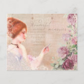 ヴィンテージレディビクトリアンデカップスクラップブック紙 (正面)